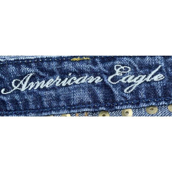 AMERICAN EAGLE Embellished Cut Off Jean Shorts 2 - Picture 6 of 10